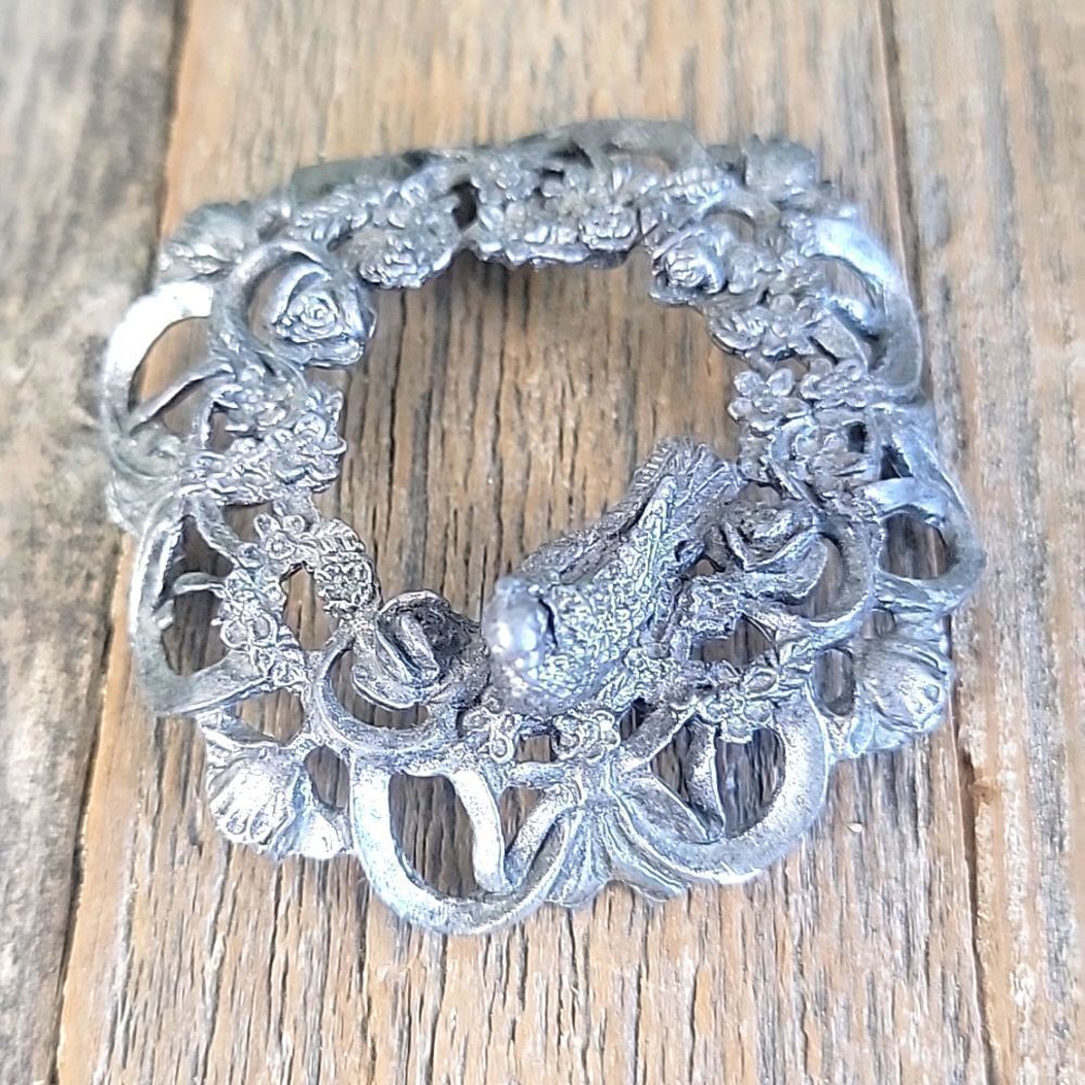 Metzke vintage pewter topper/candle holder
